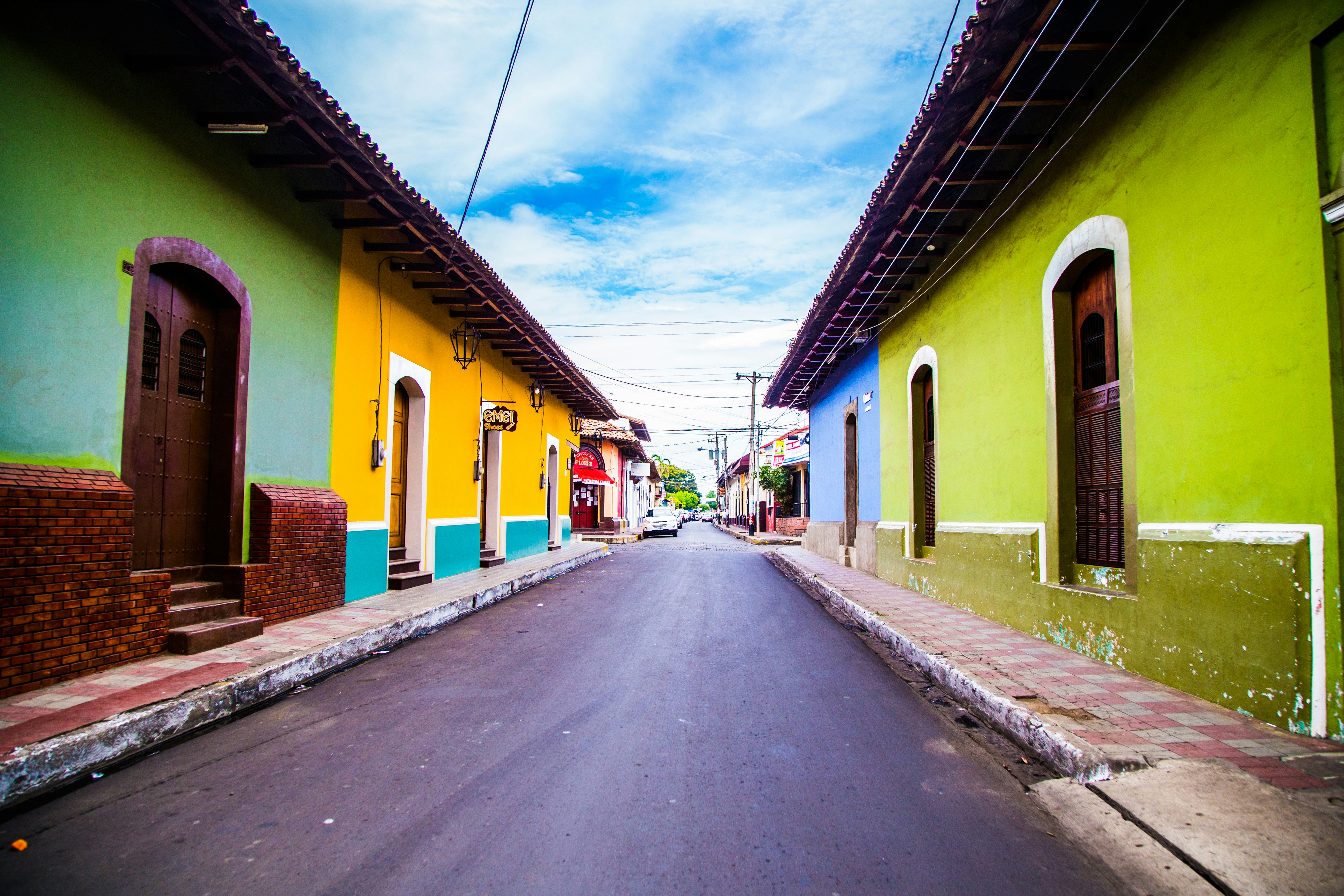Colorful colonial street in Nicaragua